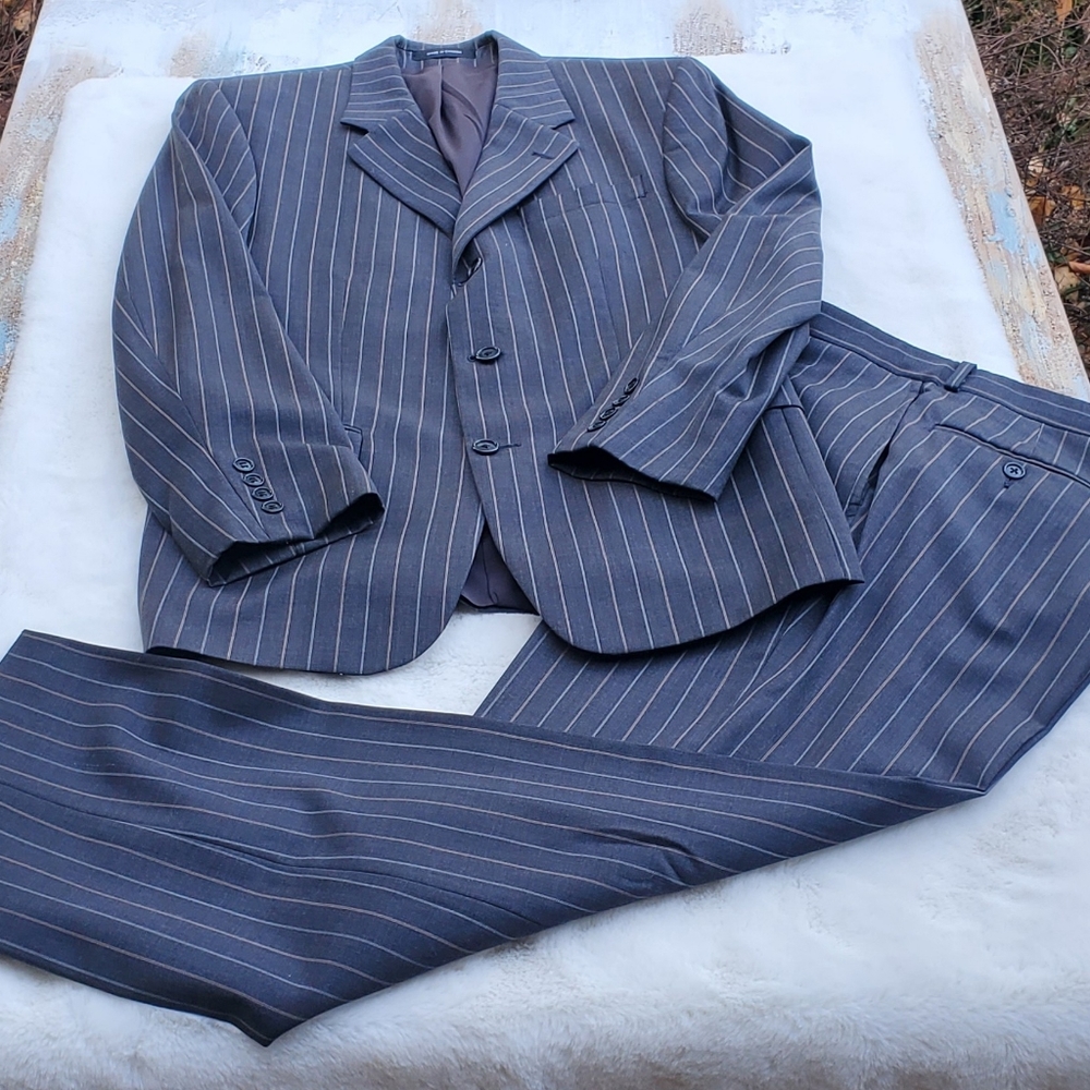 Classic Gray Pinstripe Men's Suit